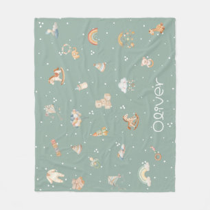 Polaire Couverture en molleton pour bébé Bohème Automne