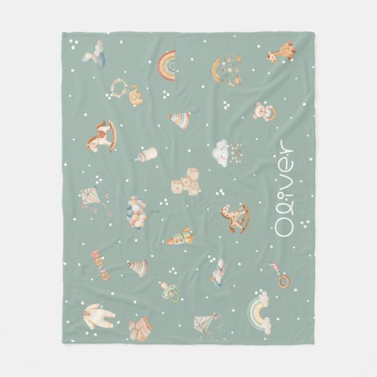 Polaire Couverture en molleton pour bébé Bohème Automne (Devant)