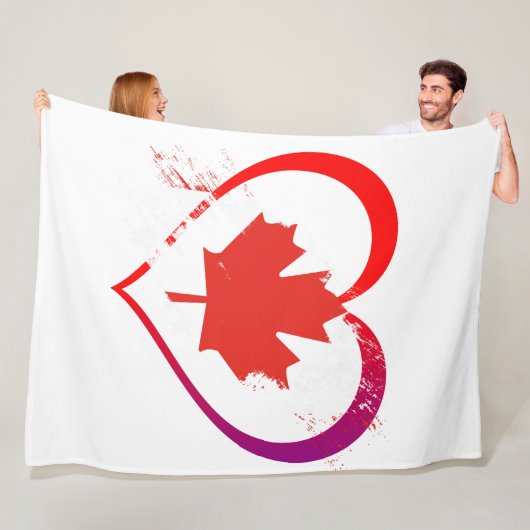 Polaire Couverture en molleton pour la Fête du Canada (En situation)