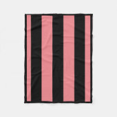 Polaire Couverture en molleton rayée rose et noire d'autom (Devant)