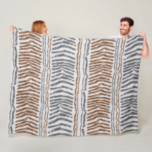 Couverture en molleton rayée tribale boho