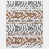 Polaire Couverture en molleton rayée tribale boho (Devant)