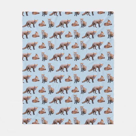 Polaire Couverture en molleton Red Fox Frenzy (bleu clair) (Devant)