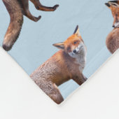 Polaire Couverture en molleton Red Fox Frenzy (bleu clair) (Coin)