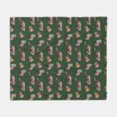 Polaire Couverture en molleton Red Fox Frenzy (vert foncé) (Devant (Horizontal))