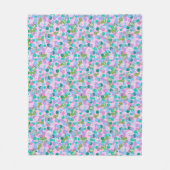 Polaire Couverture en molleton rose grenouilles vertes fan (Devant)