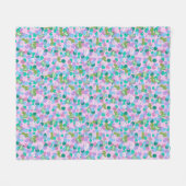 Polaire Couverture en molleton rose grenouilles vertes fan (Devant (Horizontal))
