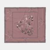Polaire Couverture en molleton rose poudré "Merci" (Devant (Horizontal))