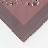 Polaire Couverture en molleton rose poudré "Merci" (Coin)