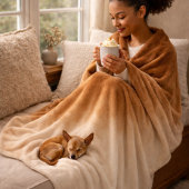 Polaire Couverture en molleton Sienna Cocoa Fade
