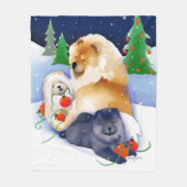 Polaire Couverture en molleton SNOWBABIES Chow 2020 Holida (Devant)