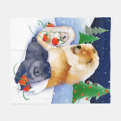 Polaire Couverture en molleton SNOWBABIES Chow 2020 Holida (Devant (Horizontal))