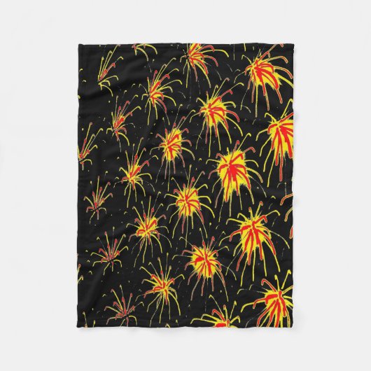 Polaire Couverture en molleton Solar Fireworks Burst (Devant)