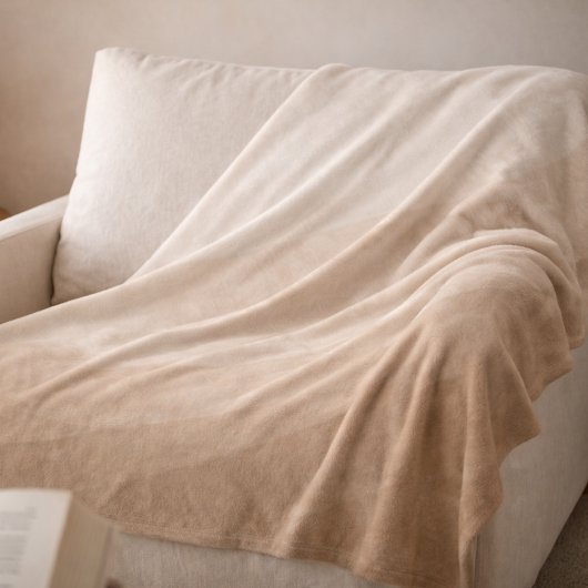 Polaire Couverture en molleton Taupe Ivory Horizon