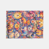 Polaire Couverture en molleton thème chien adopté 76 x 102 (Devant (Horizontal))