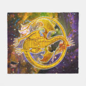 Polaire Couverture en molleton Topaz Cosmic Dragon (Devant (Horizontal))
