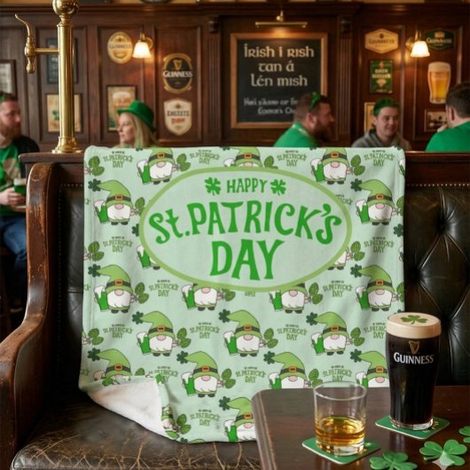 Polaire Couverture en molleton verte pour la Saint-Patrick