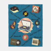 Polaire Couverture en molleton vinyle rétro vintage (Devant)