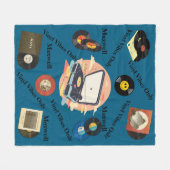 Polaire Couverture en molleton vinyle rétro vintage (Devant (Horizontal))