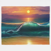 Polaire Couverture en molleton Wave Golden Horizon (Devant (Horizontal))