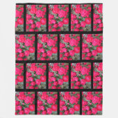 POLAIRE COUVERTURE EN PELUCHE ROSES ROUGES (Devant)