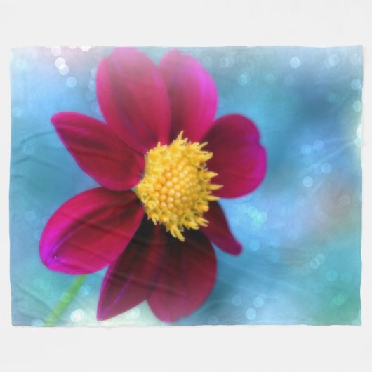 Polaire Couverture en polaire/Fleur violette (Devant (Horizontal))