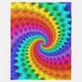 Polaire Couverture en spirale d'arc-en-ciel (Devant)
