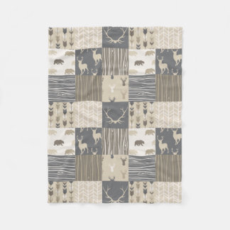 Polaire Couverture en Tan et Gris