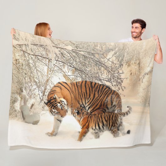 Polaire Couverture en Tiger Fleece (En situation)