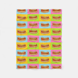 Polaire couverture en toison carrelée hotdog