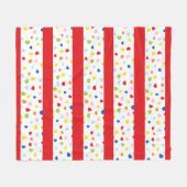 Polaire Couverture en toison Confetti et Red Stripe (Devant (Horizontal))
