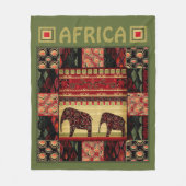 Polaire Couverture en toison de patchwork africain (Devant)