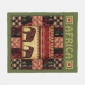 Polaire Couverture en toison de patchwork africain (Devant (Horizontal))