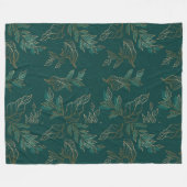 Polaire Couverture en toison Feuille d'or (Devant (Horizontal))