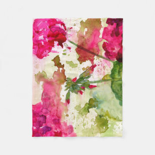 Polaire couverture en toison florale