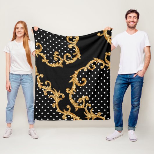 Polaire Couverture en toison motif baroque (En situation)