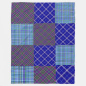 Polaire Couverture en toison Plaid/Blue Patchwork (Devant)