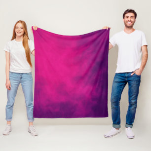 Polaire Couverture en toison rose néon - Personnalisable