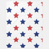 Polaire Couverture En Toison Rouge, Blanc Et Bleu 60x80 (Devant)