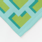 Polaire Couverture en toison Turquoise et Vert Trellis (Coin)