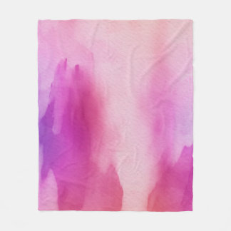Polaire Couverture Espace Positif Rose Violet Aquarelle