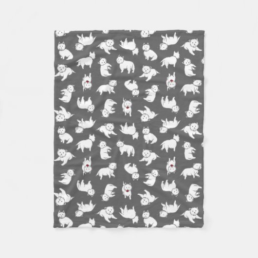 Polaire Couverture espiègle d'ouatine de Westies (Devant)