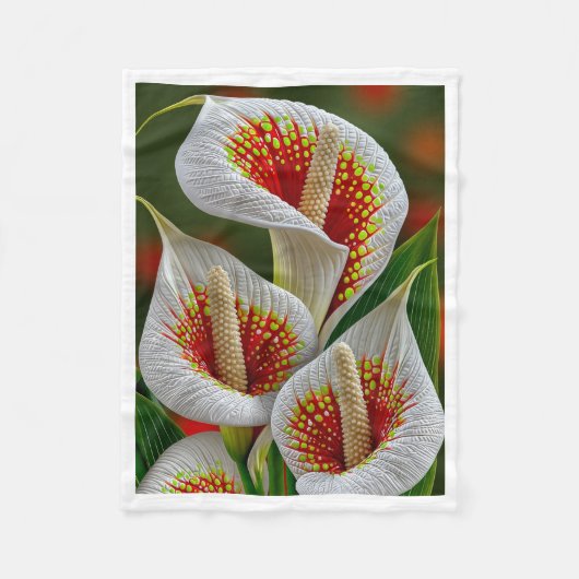 Polaire Couverture Exotiques Lys Callas Blancs (Devant)