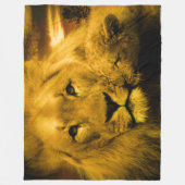 Polaire Couverture faite sur commande de lion et d'ouatine (Devant)