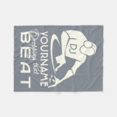 Polaire Couverture faite sur commande d'ouatine de nom et (Devant (Horizontal))