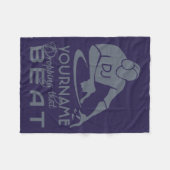 Polaire Couverture faite sur commande d'ouatine de nom et (Devant (Horizontal))