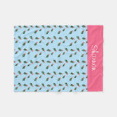 Polaire Couverture faite sur commande d'ouatine de roses (Devant (Horizontal))