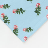 Polaire Couverture faite sur commande d'ouatine de roses (Coin)