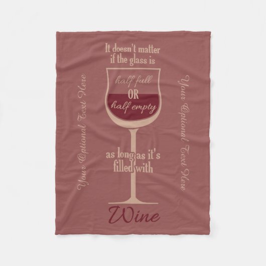 Polaire Couverture faite sur commande d'ouatine de vin (Devant)