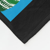 Polaire Couverture faite sur commande noire d'ouatine (Coin)